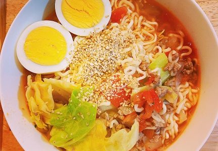 【サッポロ一番 塩ラーメン】袋ラーメンアレンジ【節約ごはん】